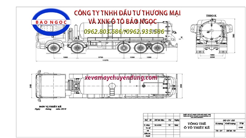 Xe hút chất thải 5 chân JAC K5 chở 19 khối 