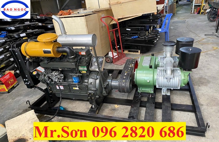 động cơ lai máy nén khí mooc chở xi măng rời