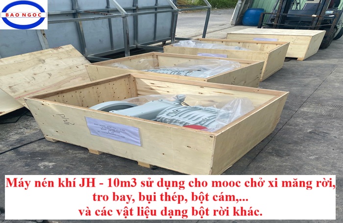 máy nén khí mooc xi măng rời, tro bay, bụi thép, bột cảm