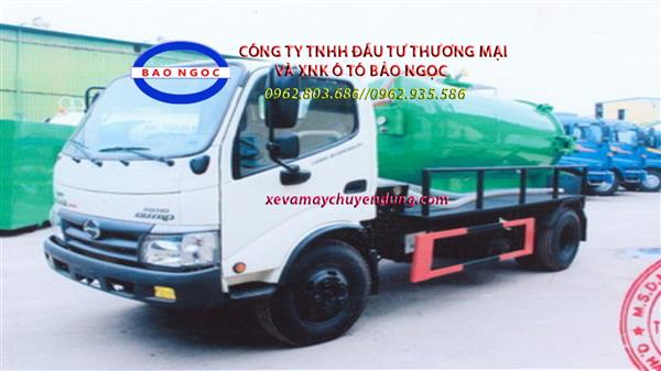 Xe hút chất thải hino 3 khối