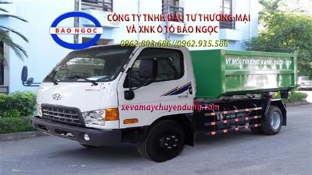 Xe hooklift chở rác thùng rời 9 khối hyundai HD700