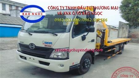 Xe hino xzu370 cứu hộ cẩu kéo sàn trượt chở xe