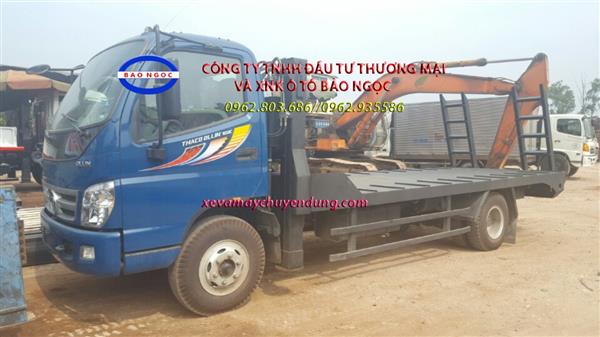 XE NÂNG ĐẦU 2 CHÂN THACO OLLIN 700C CHỞ MÁY CÔNG TRÌNH